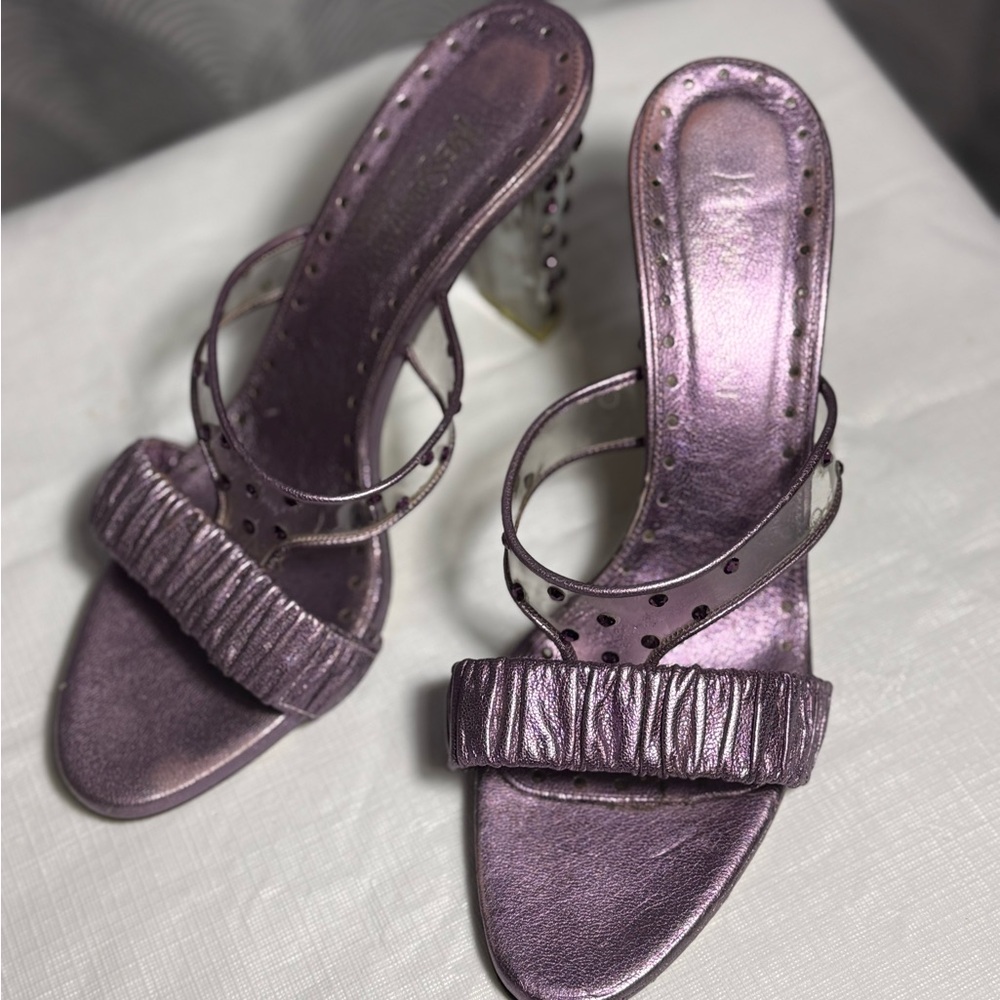 Vintage YSL by Tom Ford Swarovski crystal lucite heels - Picture 2 of 16